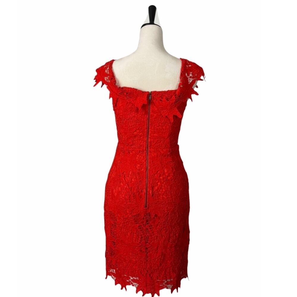 ASTR the Label Red Lace Daniela Mini Dress Size S Wedding Guest Cocktail Party - Picture 6 of 12